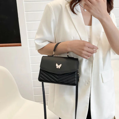 eybag PU Versatile And Fashionable Portable Small Square Bag, Single Shoulder Crossbody Bag