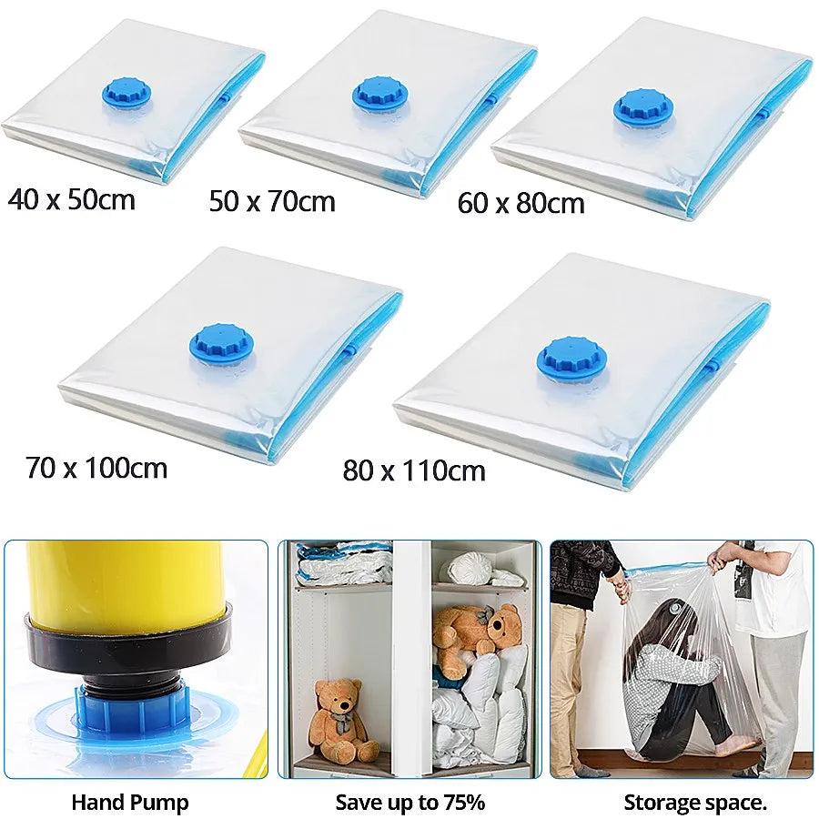 eybag Vacuum Storage Bags Wardrobe Organizer Vacuum Seal Bag Space Saving Bags for Clothes Pillow Bedding Blanket Packaging Storager