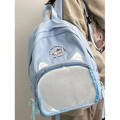 eybag Japanese Kawaii Itabag For 20cm Doll School Bags For College Student Backpack Women Cat Ears Lovely Backpacks Mochilas Mujeres