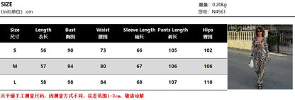 eybag Tracksuit Women Print Y2K Long Sleeve Top Shirts Bandage And Pants Sexy Two Piece Set Casual Outfits Party Clubwear