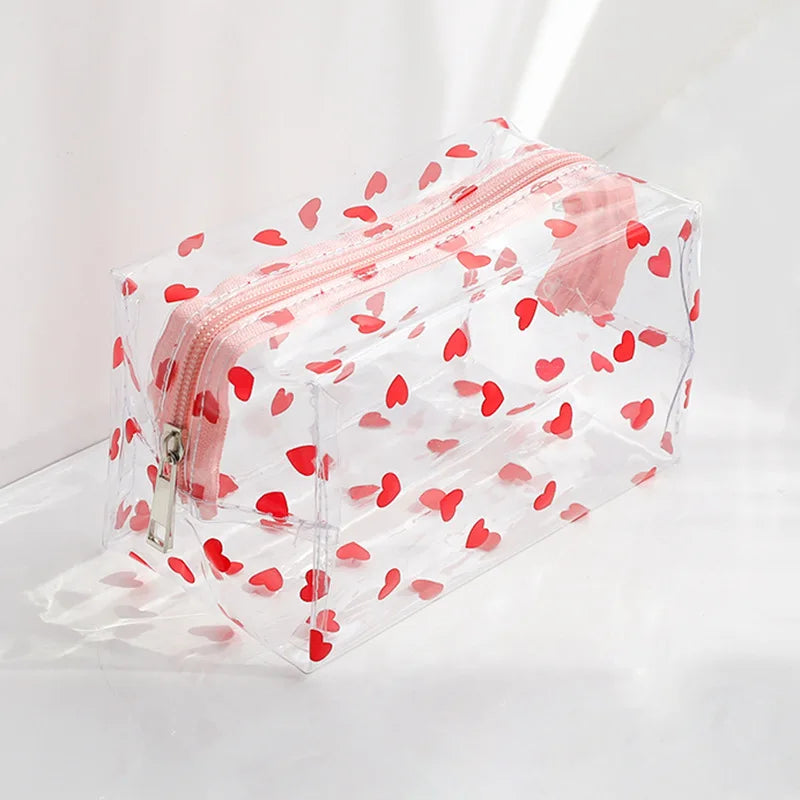 eybag Big Waterproof Transparent Pencil Case PVC Stationery Gift Girls Students Pencil Bag Kawaii Makeup Cosmetic Bag Travel Bags