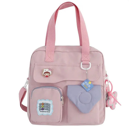 eybag Japanese Preppy Handbags Women Kawaii School Backpack For Teenage Girls Nylon Bag Large-capacity Crossbody Bags Shoulder Bag