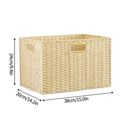 eybag Large Size Storage Baskets Woven Basket for Sundries Clothes Organizer Basket Storag Box Wardrobe Organizer Panier Rangement