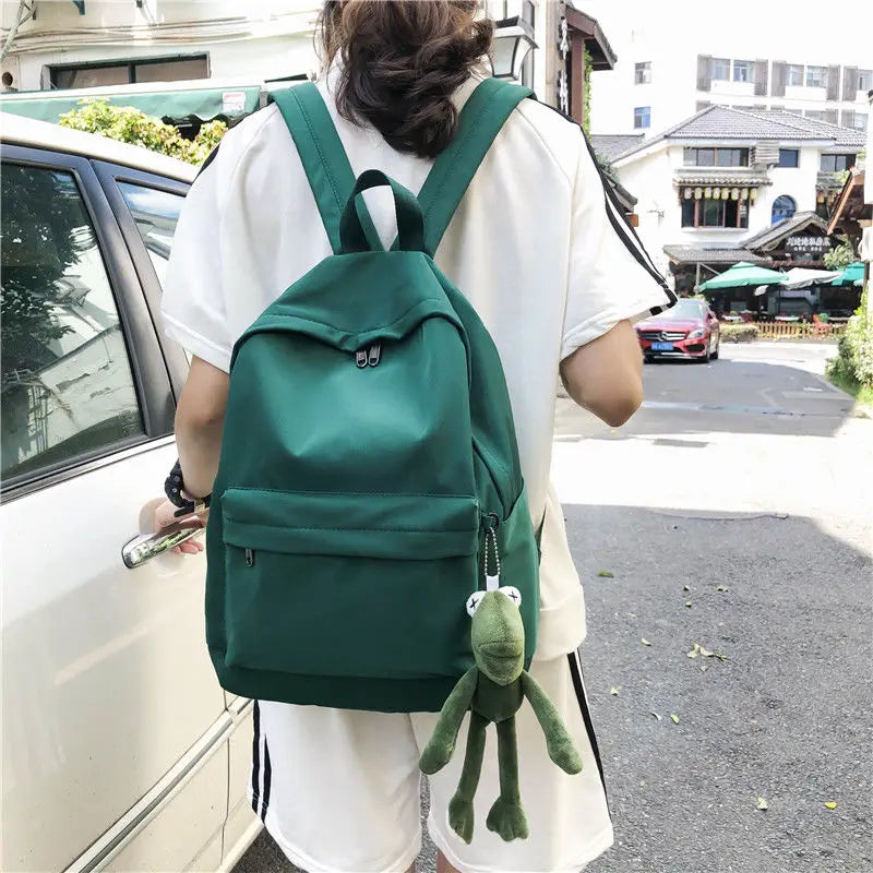 eybag Girls' Schoolbag New Simple Korean Version High School Student Backpack School Versatile Casual Computer Bag