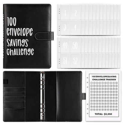 eybag 100 Envelope savings Challenge Loose Leaf Couple Cash Budget Planning Notebook Savings Envelopes Binder with The Pvc Lovers