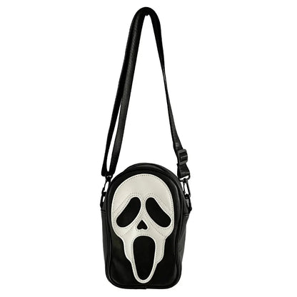 eybag Korean Gothic Funny Unusual Ghost Aesthetic Bag Anime Ghostfaced Y2k Purse Crossbody Shoulder Bag Soft Leather Unisex Designer