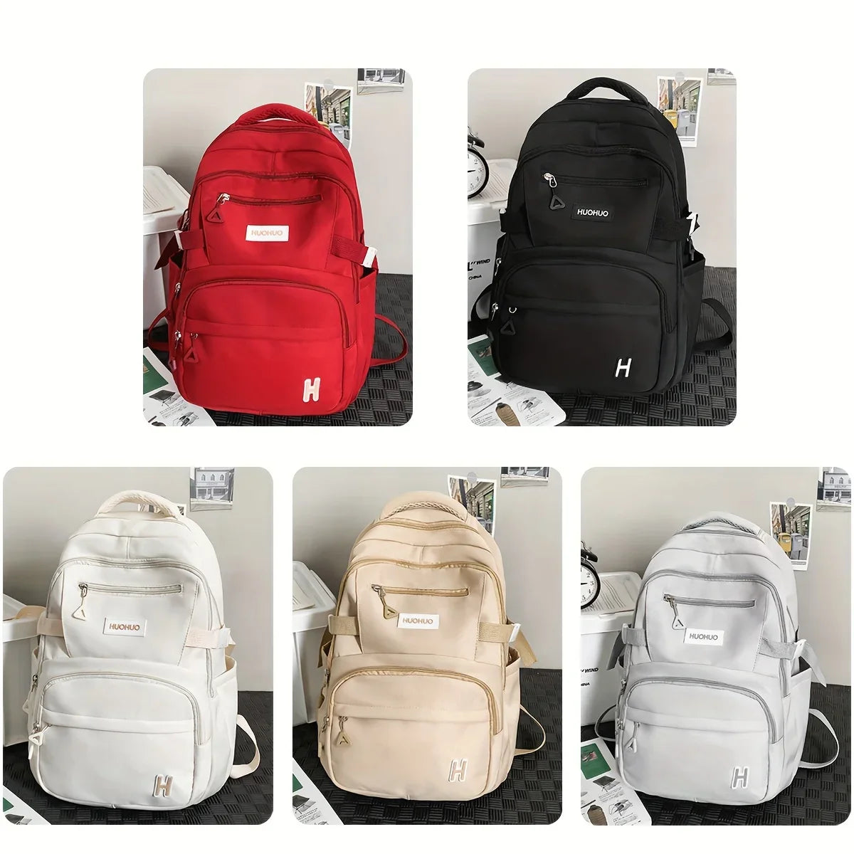 eybag Daily Large-capacity Casual Backpack for Women Korean Versatile High School Student College Student Bag Daily Work Clothing Travel Backpack Trendy Brand Men's Backpack