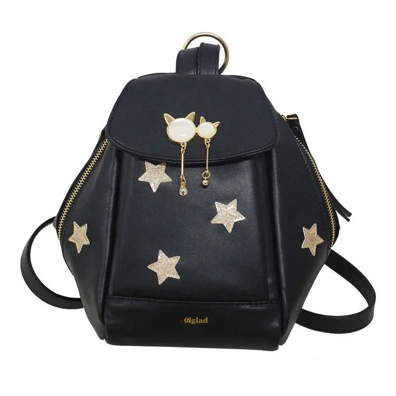 eybag Korean Fashion Multifunctional Girl Backpack Rivet Versatile Travel Bag Fashion Design Women Casual Backpack Student Schoolbags