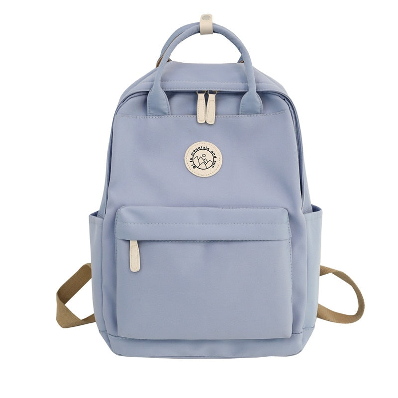 eybag Cool Student Female Fashion Backpack Waterproof Cute Women School Bag Lady Laptop White Book Kawaii Girl College Backpack Travel