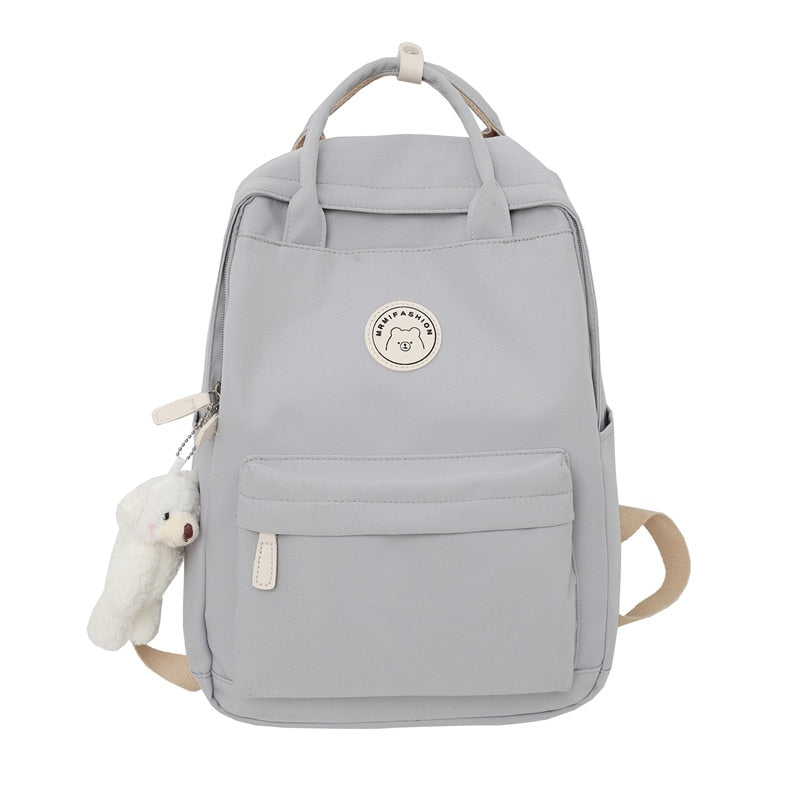 eybag Cool Student Female Fashion Backpack Waterproof Cute Women School Bag Lady Laptop White Book Kawaii Girl College Backpack Travel