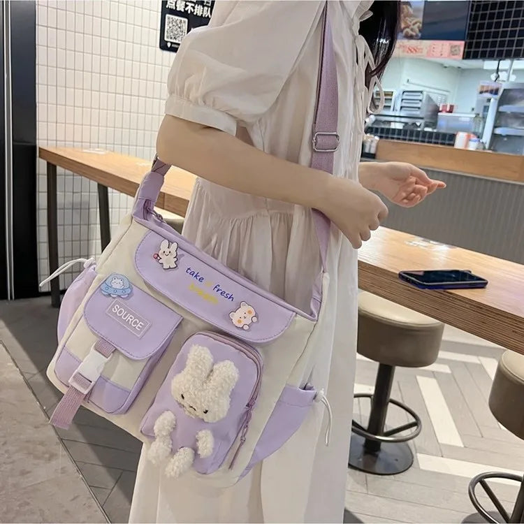 eybag Versatile bag for women's new student Japanese style shoulder bag with large capacity crossbody carrying bag