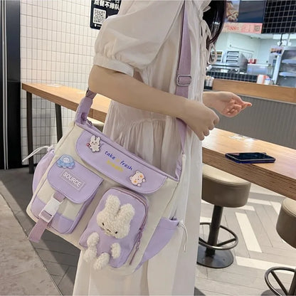 eybag Versatile bag for women's new student Japanese style shoulder bag with large capacity crossbody carrying bag