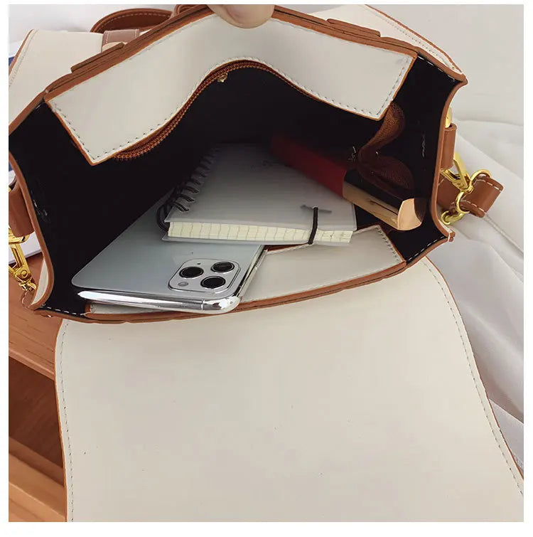 eybag Vintage women messenger bags pu leather female shoulder bag small ladies Totes 2024 new Multifunction schoolbag bagpack handbag