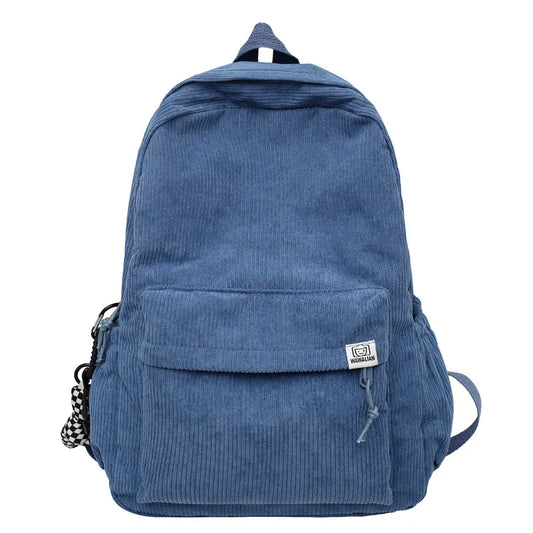 eybag Corduroy Backpacks Solid Cotton School Bags For Teenage Girls 2023 New Simple Leisure Or Travel Bags Winter Soft Satchels