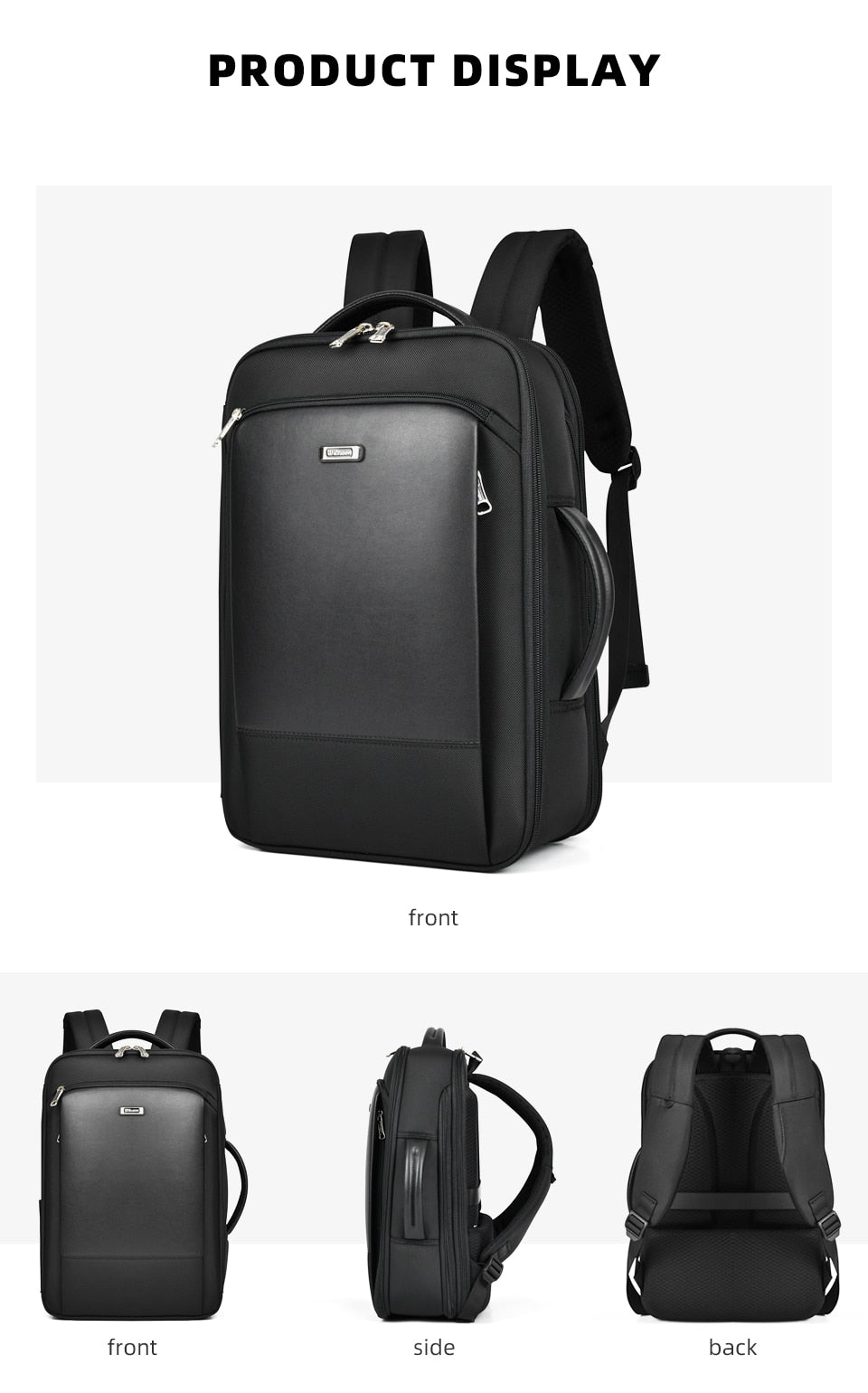 eybag New Fashion Water Resistant Business Backpack For Men Travel Notebook Laptop Backpack Bags USB Charger Male Mochila