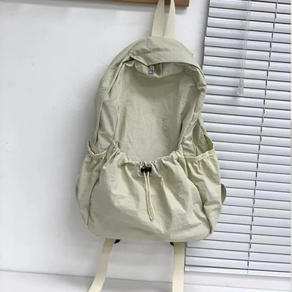 eybag Fashion Ruched Drawsting Backpacks For Women Casual Nylon Backpack School Light Weight Students Bag Large Capacity Travel Bag