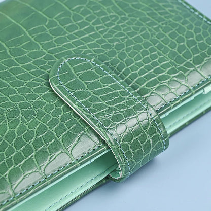 eybag A5 A6 A7 Crocodile Color 6 Ring Binder PU Clip-on Notebook Leather Loose Leaf Notebook Cover Notebooks Journal Stationery