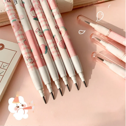 eybag 2/4pcs HB Kawaii Mechanical Pencil Cute Non Sharpening Automatic Pencils Korean Stationery for School Kids Gifts Office Supplies