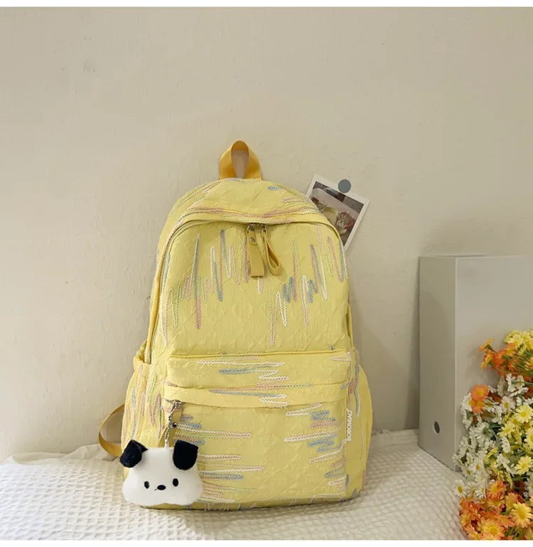 eybag Middle School Students Nylon Shoulders Backpack Large Capacity Schoolbag Teen Girls Sweet Cute Backpacks Outdoor Travel Backpack