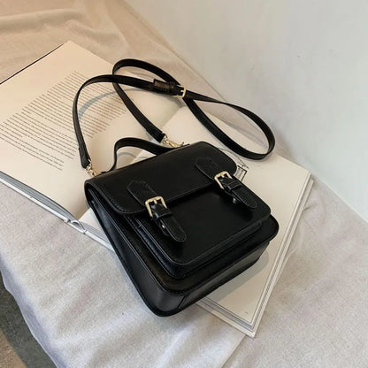 eybag - Women Small Square Bag Japanese Jk Uniform Bag 2023 New High Quality PU Leather Female Handbag Retro Ladies Messenger Bag