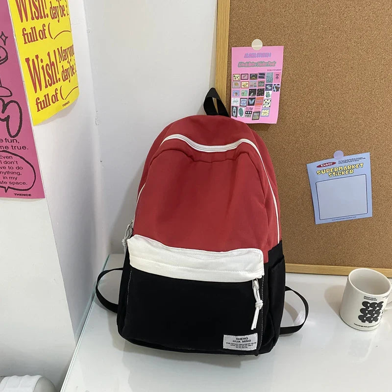 eybag Patchwork Color School Backpack New Schoolbag For Teenage Girls Boys Mochila Casual Woman Man Travel Rucksack Bagpack