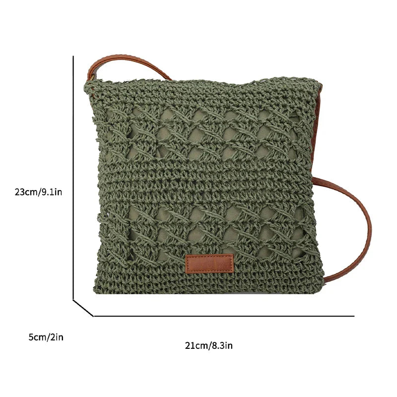 eybag A Leisure Pure Color Straw Woven Bag Women's Environmental Protection Woven Bag Advanced Materials Fine Work Holiday