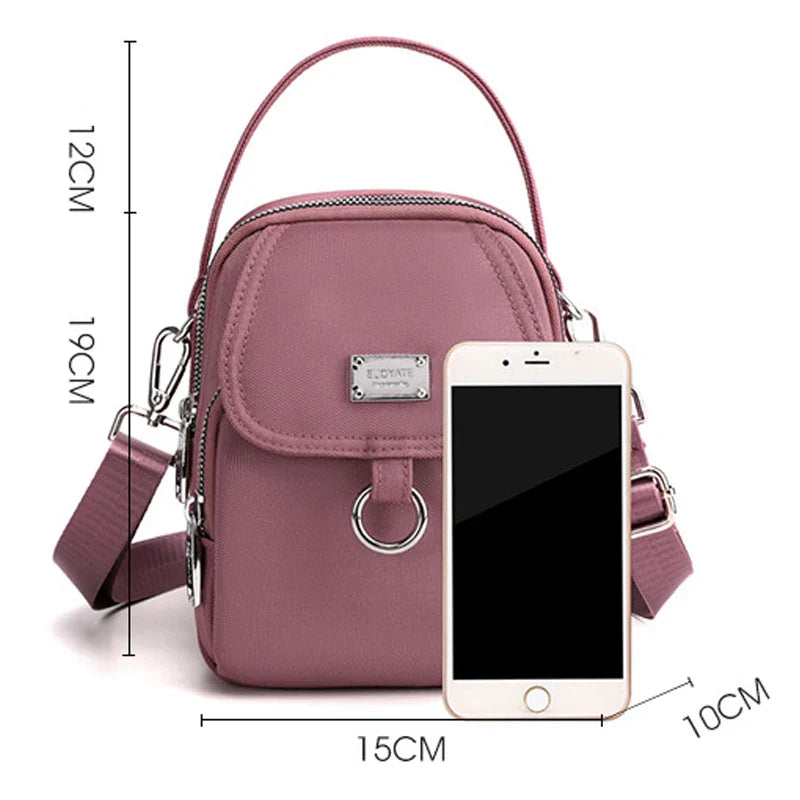 eybag Women's Single Shoulder Bag Fashion Bags High Quality Durable Fabric Female Mini Handbag Phone Pack Zipper Cross-body Backpack