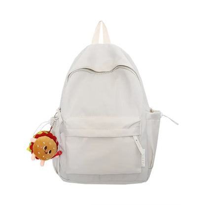 eybag 2024 Hot Selling Candy Colored Hamburger Pendant Backpack with College Style Minimalist and Fashionable Girl Backpack