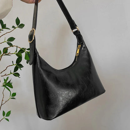 Minimalist Vintage Design Bucket Bag - Women Shoulder Bags