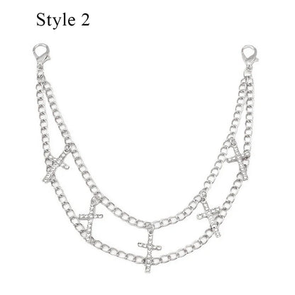 eybag Multi-layer Metal Bag Chain Decor For Handbag Decorative Chain Exquisite Halloween DIY Purse Chain Replacement Bag Accessories