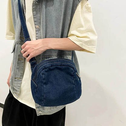 eybag Korean Fashion Denim Bag Women&Men Couple Crossbody Bags Small Purses and Handbags Casual Jean Bag Vintage Shoulder Bag Women