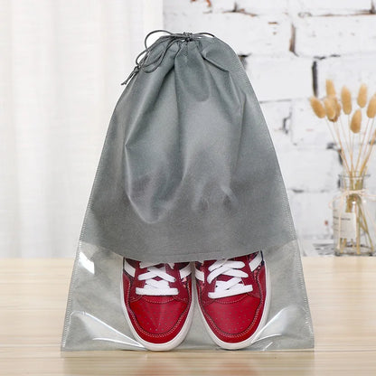 eybag 5-15PCS Travel Shoe Bag Large Portable Drawstring Shoes Storage Bags Non-Woven Dustproof Pouch Space Saving Organizer for Shoes