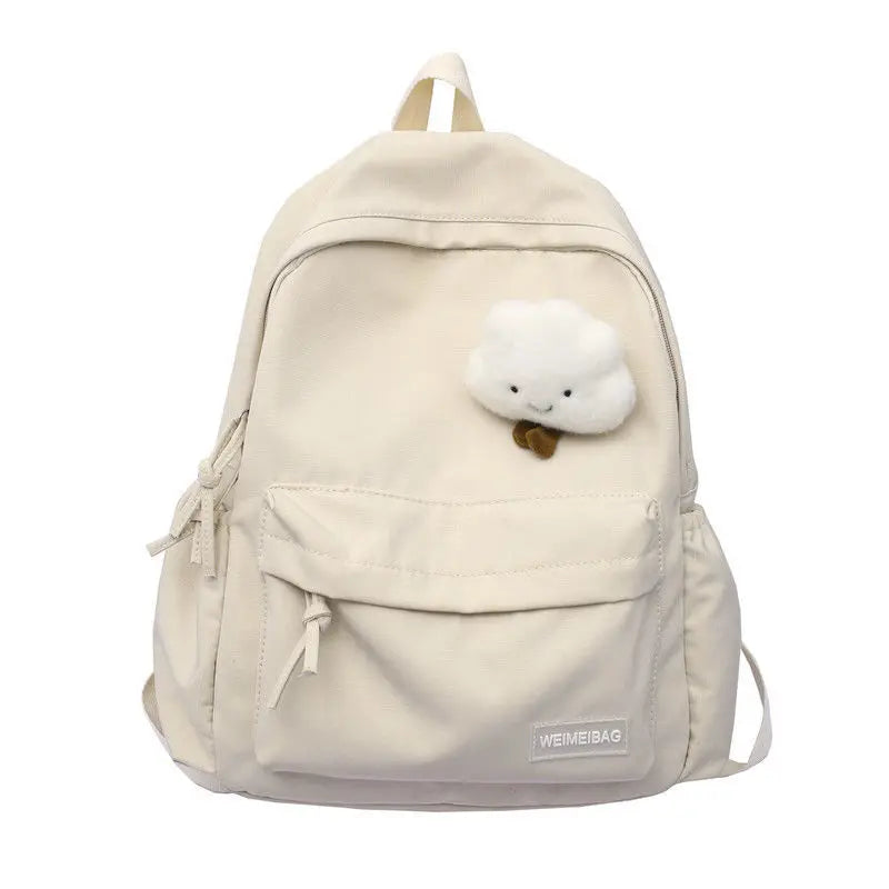 eybag Schoolbag Female Student Korean Version Female Junior High School College Solid Color Backpack Versatile High-value Backpack