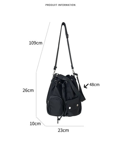 eybag Drawstring women Bucket Shoulder bags Large Brand Trending ladies Handbags and purses Waterproof Nylon Female Crossbody Bags