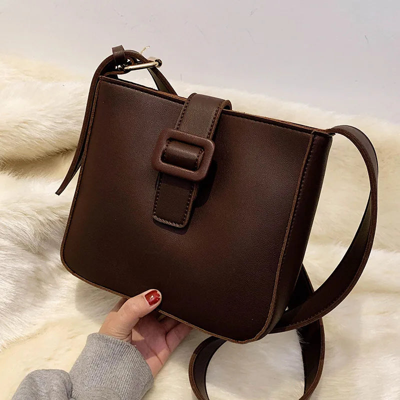 eybag Retro Messenger Bag New Women's Wide Shoulder Strap Underarm Bags High Quality Shoulder Bags Commuter Bags