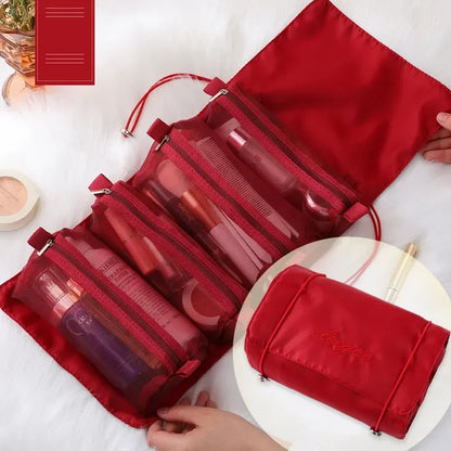 eybag Detachable Cosmetic Bag Portable Large Capacity 4 in 1 Makeup Bags Portable Folding Travel Cosmetics Storage Toiletry Bag