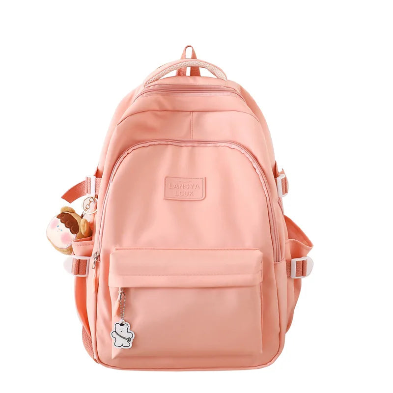 eybag Fashion Women Large Capacity Waterproof College Backpack Trendy Girls Laptop School Bag Cute Girls Travel School Bag