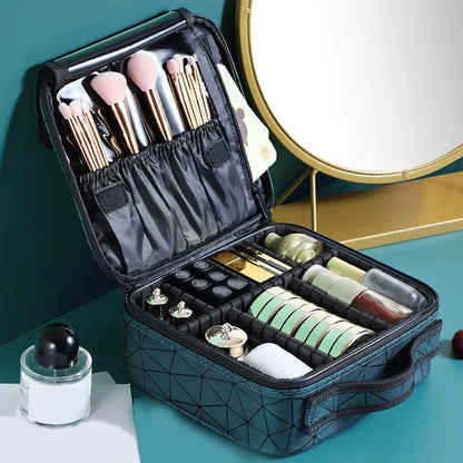 eybag Cosmetic Case Waterproof Partition Make Up Bag Large Capacity PU Portable Storage Box Wholesale Necessarie Feminina