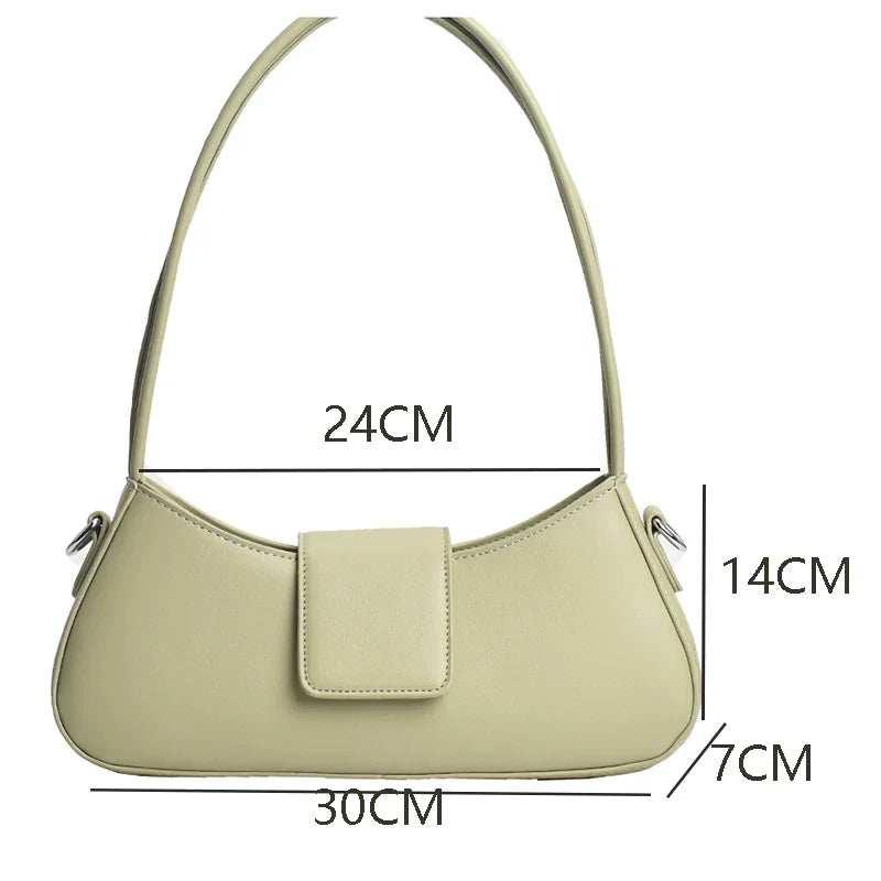 Lkblock New Fashion Bag Women's All-Match Simple Chic White Black Temperament Messenger Shoulder Underarm Bag