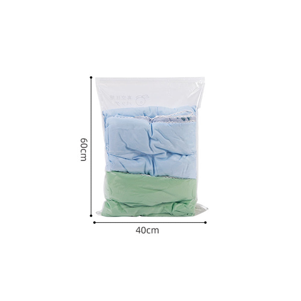 eybag High Capacity Vacuum Bag Package Compressed Organizer for Quilts Clothes Transparent Space Saving Seal Bags Foldable Storage Bag