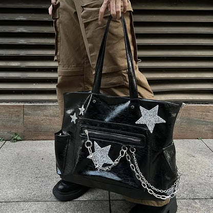 eybag Y2K Women Tote Bags Trend New Design Harajuku Large Capacity Bolso Mujer Fashion Punk Chains Shoulder Bags Femme