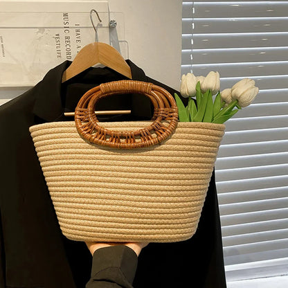 eybag Tote Bag for Women Large Straw Beach Bag Summer Woven Tote Bags Raffia Boho Straw Handbag Purse Fashion Basket Bucket Bag 2024