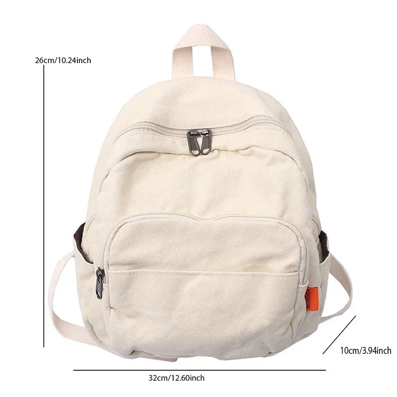 eybag Canvas Women Small Backpack Vintage Feminina School Mini Backpack Women  Bagpack Female Solid Girl Backpack