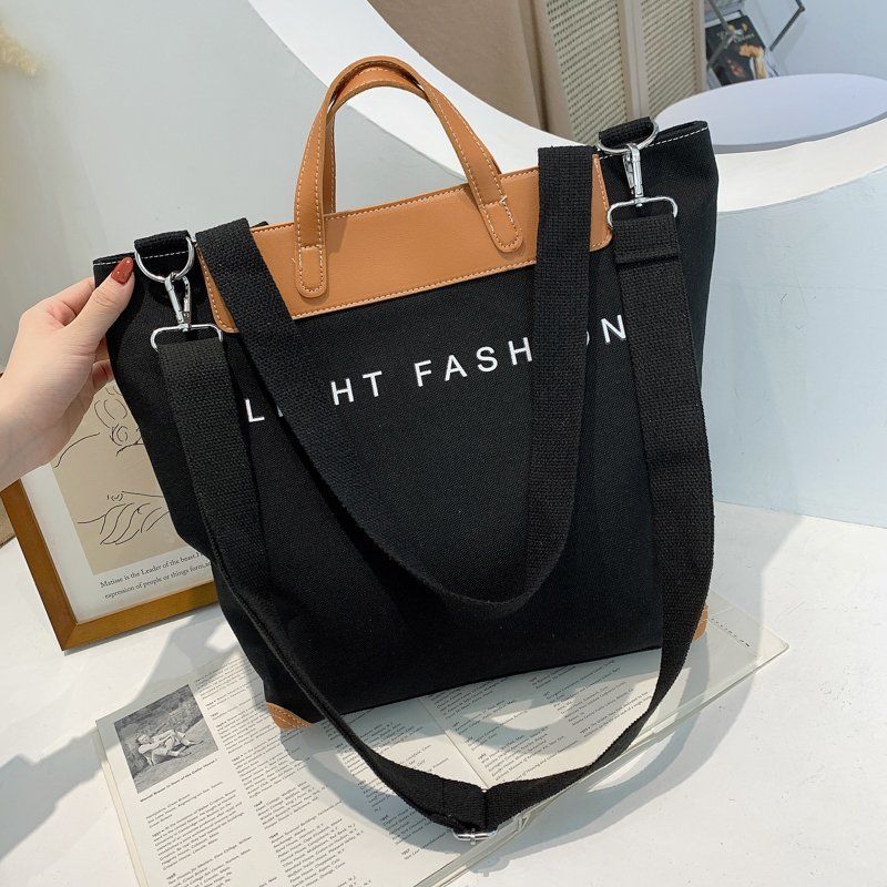 Lkblock Korean Handbag Leisure Commuting Shoulder Bag Women's Big Bag Ins New Fashion Women's Messenger Canvas Tote Bag