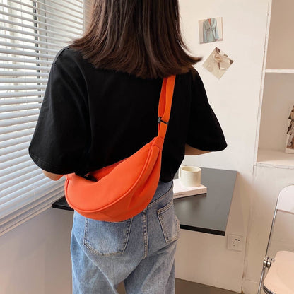 eybag Crossbody Canvas Sling Bag For Women Korean Style Simple  Hobos Chest Bag Students Shoulder Bag With Adjustable Strap