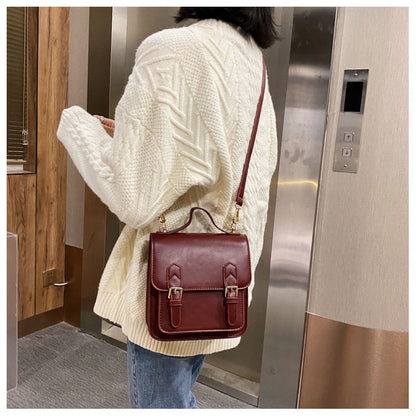 eybag - Women Small Square Bag Japanese Jk Uniform Bag 2023 New High Quality PU Leather Female Handbag Retro Ladies Messenger Bag