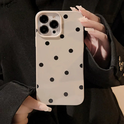 eybag Fashion Dots Pattern Phone Case for IPhone 15 14 13 12 11 Pro Max Mini XS X XR 8 7 Plus SE Soft Shockproof Full Coverage