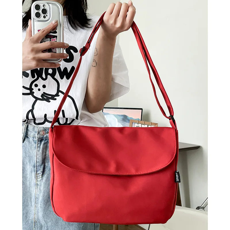 eybag Casual Messenger Bag Women Korean Fashion Crossbody Bags Collage Student Shoulder Bag Women School Bags Teenage Girls Bolso Sac