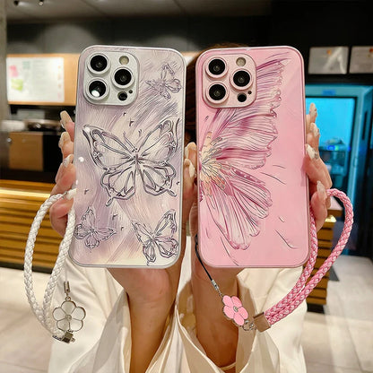 eybag New Apple Phone Case PC+TPU Material With Rope For iPhone 14 Por Max Phone Case For iPhone 15 14 13 12 11 Por Max Phone Case