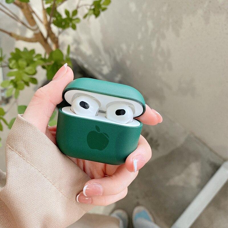 eybag Cute Solid Color Earphone Case For AirPods Pro 3 2 1 Cases Hard PC Luxury Matte Texture Protective Cover for airpod case